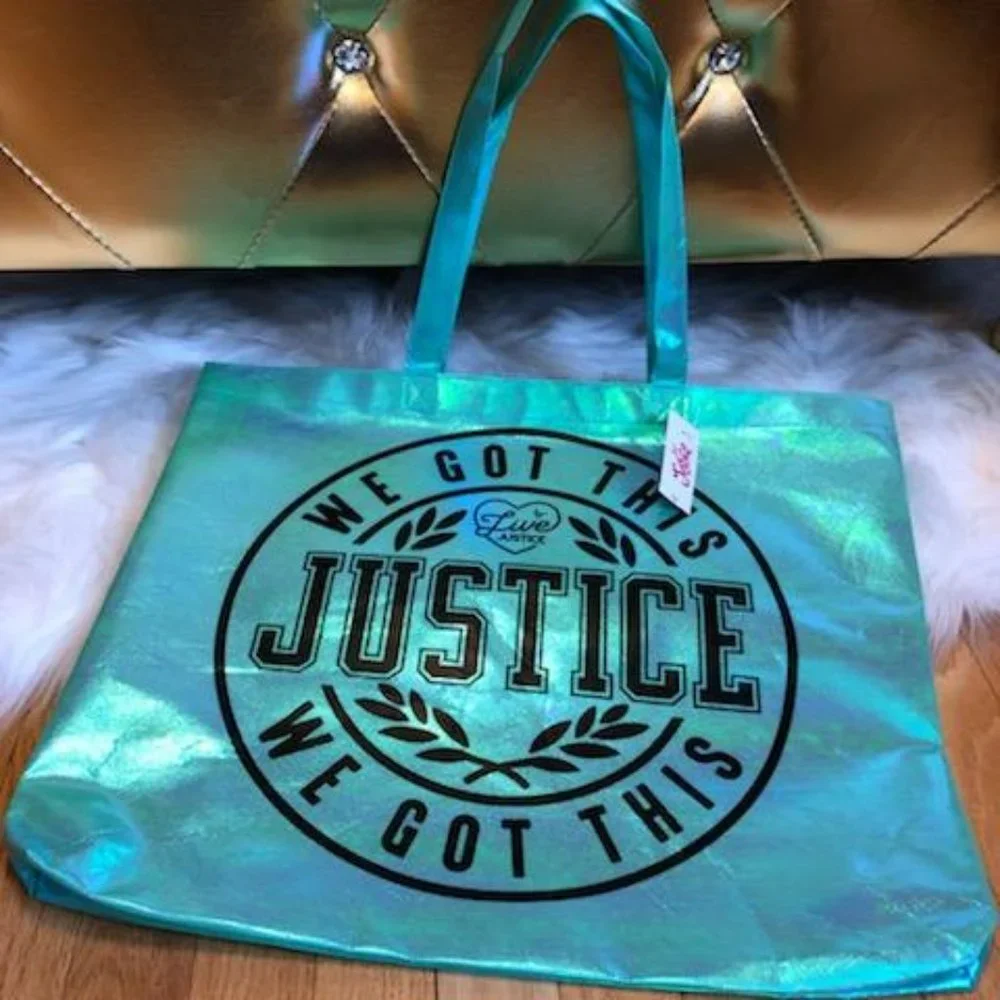 Justice Set of 2 Large Reusable Shopping Bags